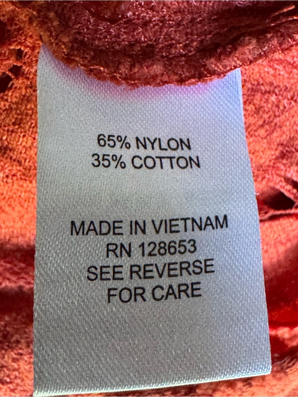 Nicole Miller Coral Openwork Button-Down Shirt - Picture 8 of 8